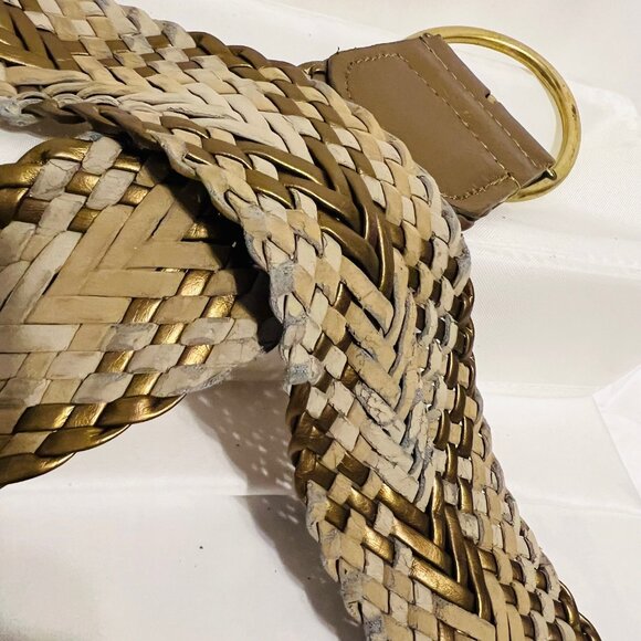 Braided Belt-Women's Size Small-2 1/2" wide-Bronze/Tan mix-Casual-Lightweight - Picture 13 of 13